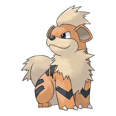 official artwork of growlithe